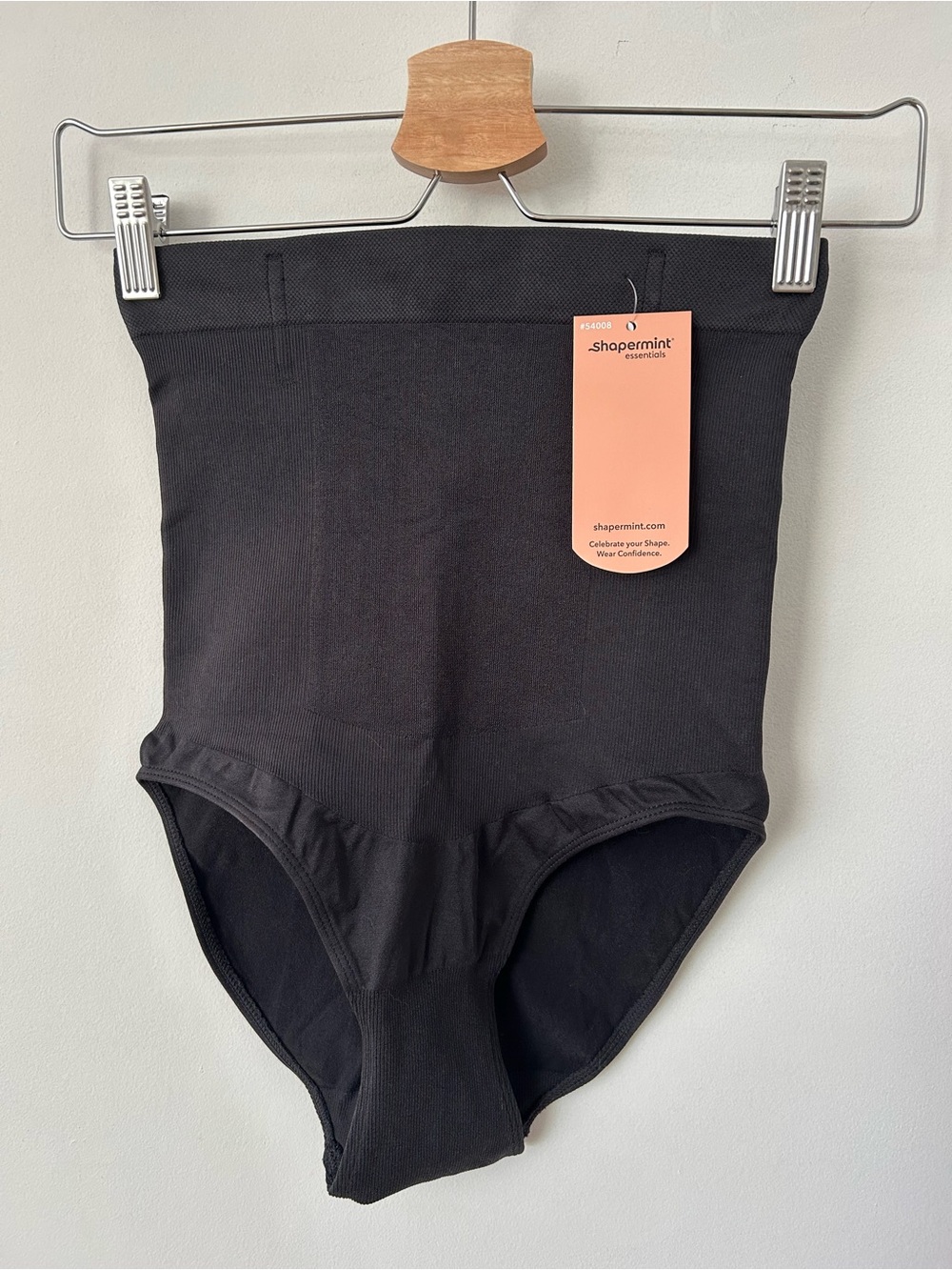 SHAPERMINT BLACK HIGH-WAISTED SHAPING BRIEF SIZE M-L